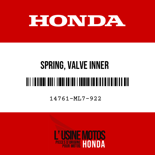 image de 14761-ML7-922 SPRING, VALVE INNER