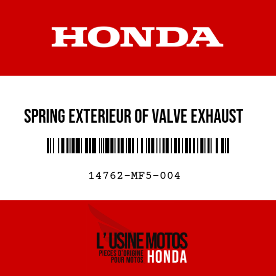 image de 14762-MF5-004 SPRING EXTERIEUR OF VALVE EXHAUST