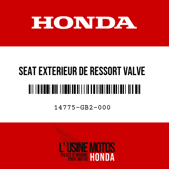 image de 14775-GB2-000 SEAT EXTERIEUR DE RESSORT VALVE