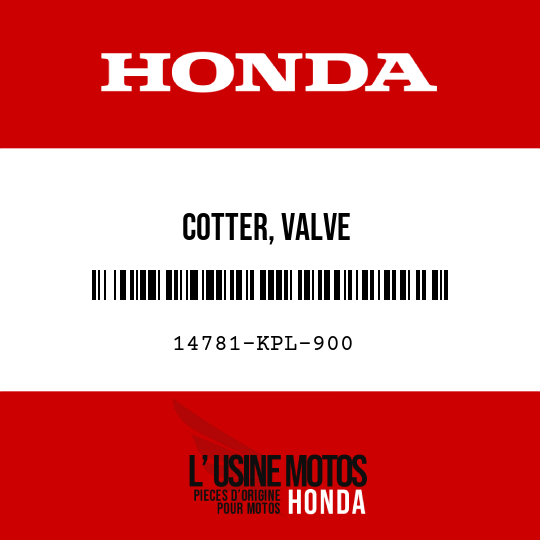 image de 14781-KPL-900 COTTER, VALVE