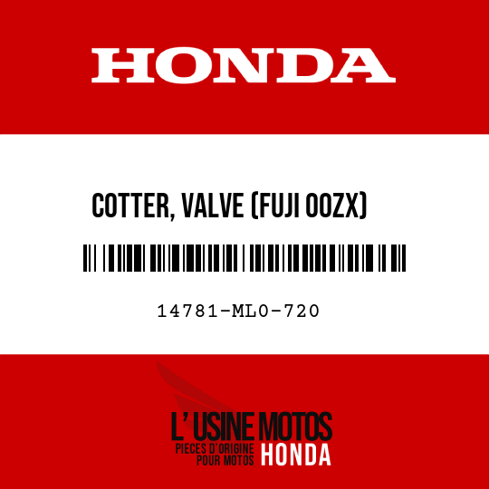 image de 14781-ML0-720 COTTER, VALVE (FUJI OOZX)