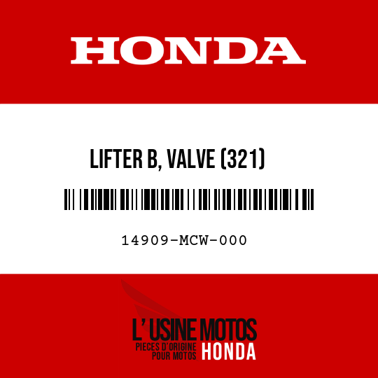 image de 14909-MCW-000 LIFTER B, VALVE (321)