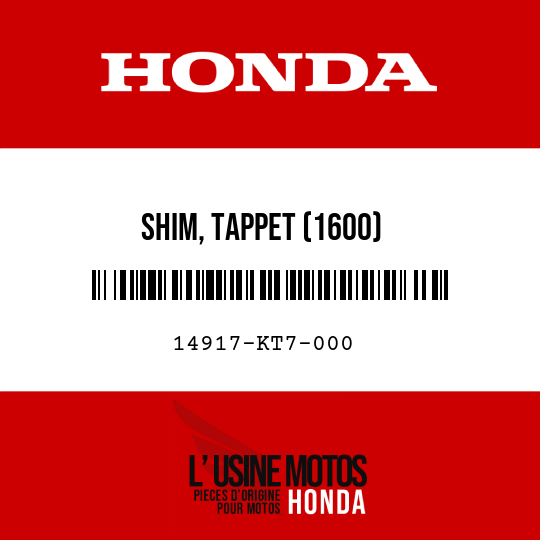 image de 14917-KT7-000 SHIM, TAPPET (1600)