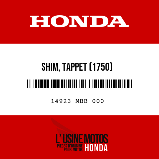 image de 14923-MBB-000 SHIM, TAPPET (1750)