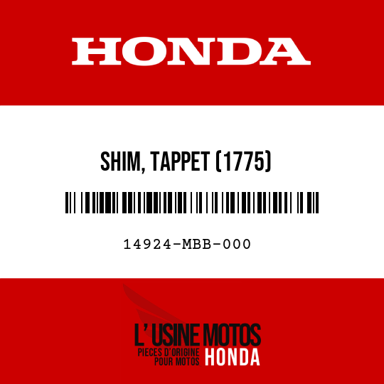image de 14924-MBB-000 SHIM, TAPPET (1775)