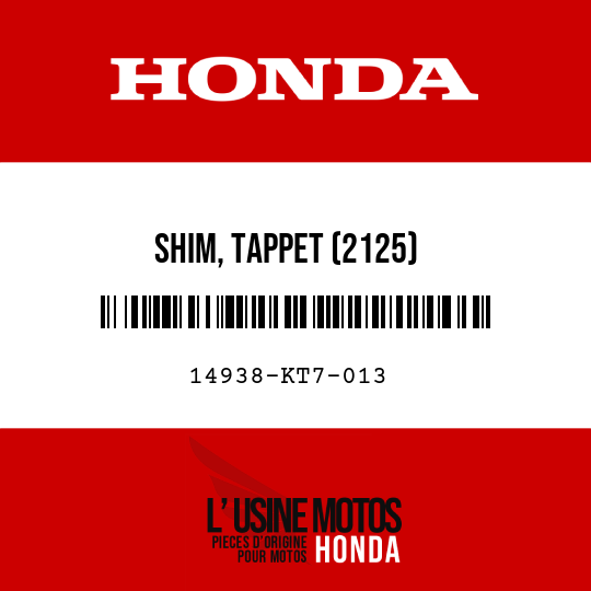 image de 14938-KT7-013 SHIM, TAPPET (2125)