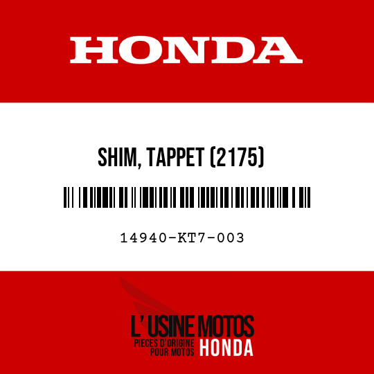 image de 14940-KT7-003 SHIM, TAPPET (2175)