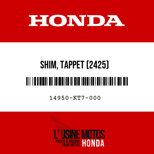 image de 14950-KT7-000 SHIM, TAPPET (2425)