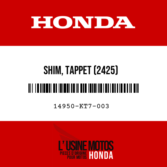 image de 14950-KT7-003 SHIM, TAPPET (2425)