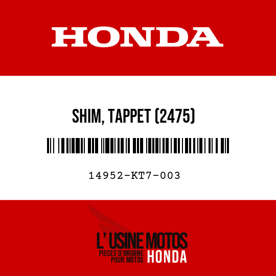 image de 14952-KT7-003 SHIM, TAPPET (2475)