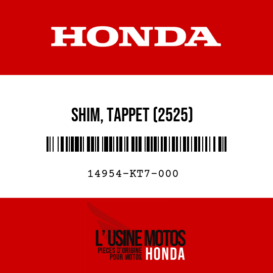 image de 14954-KT7-000 SHIM, TAPPET (2525)