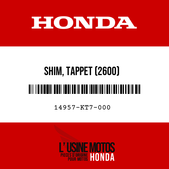 image de 14957-KT7-000 SHIM, TAPPET (2600)