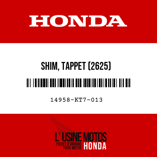image de 14958-KT7-013 SHIM, TAPPET (2625)