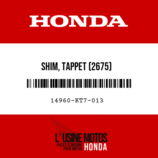 image de 14960-KT7-013 SHIM, TAPPET (2675)
