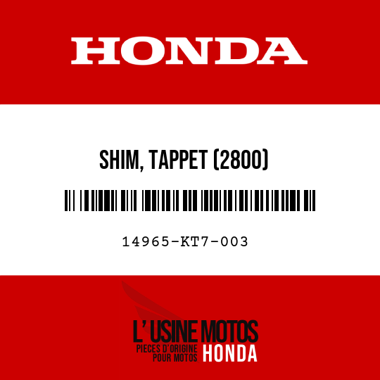 image de 14965-KT7-003 SHIM, TAPPET (2800)