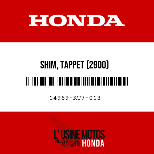 image de 14969-KT7-013 SHIM, TAPPET (2900)