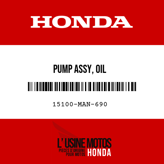 image de 15100-MAN-690 PUMP ASSY, OIL