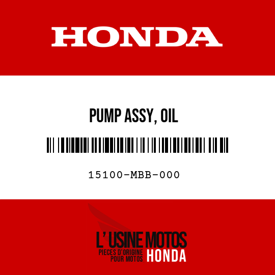 image de 15100-MBB-000 PUMP ASSY, OIL
