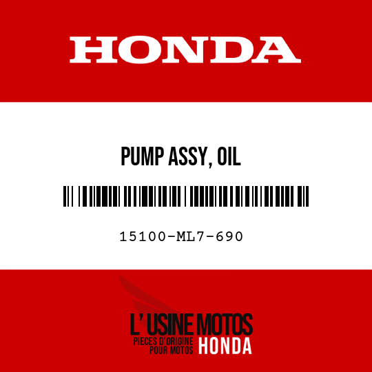 image de 15100-ML7-690 PUMP ASSY, OIL