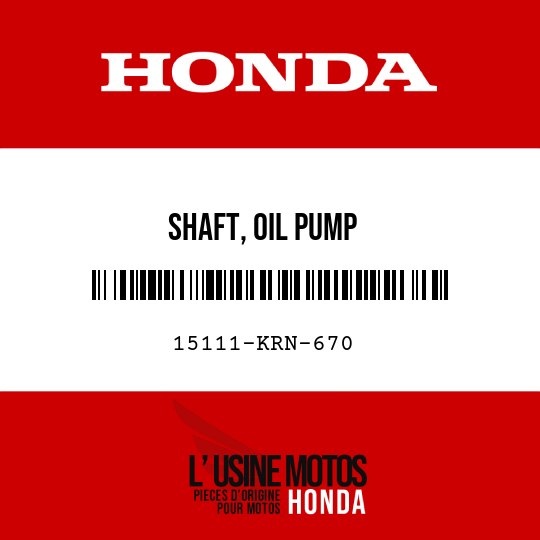 image de 15111-KRN-670 SHAFT, OIL PUMP