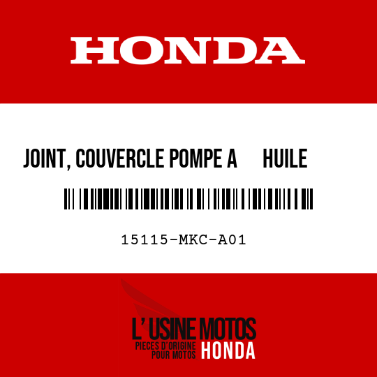image de 15115-MKC-A01 JOINT, COUVERCLE POMPE A      HUILE B