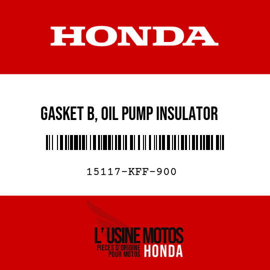 image de 15117-KFF-900 GASKET B, OIL PUMP INSULATOR