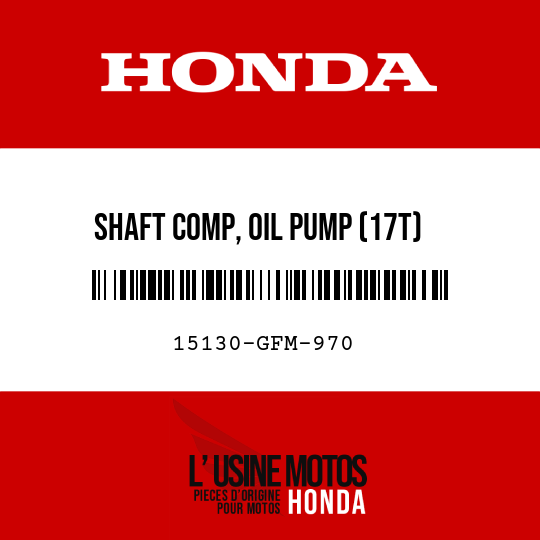 image de 15130-GFM-970 SHAFT COMP, OIL PUMP (17T)