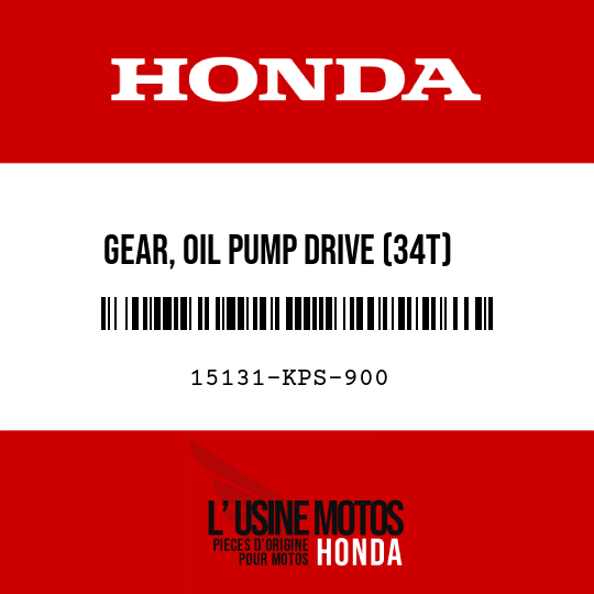 image de 15131-KPS-900 GEAR, OIL PUMP DRIVE (34T)