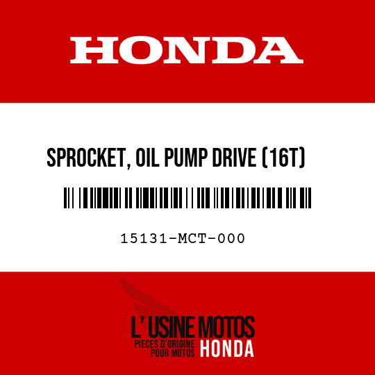 image de 15131-MCT-000 SPROCKET, OIL PUMP DRIVE (16T)