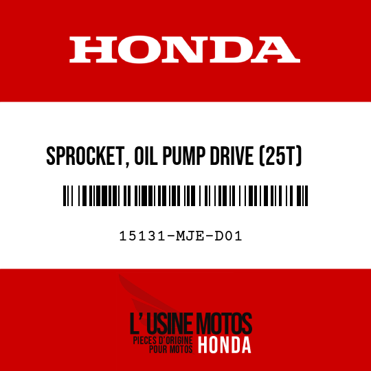 image de 15131-MJE-D01 SPROCKET, OIL PUMP DRIVE (25T)