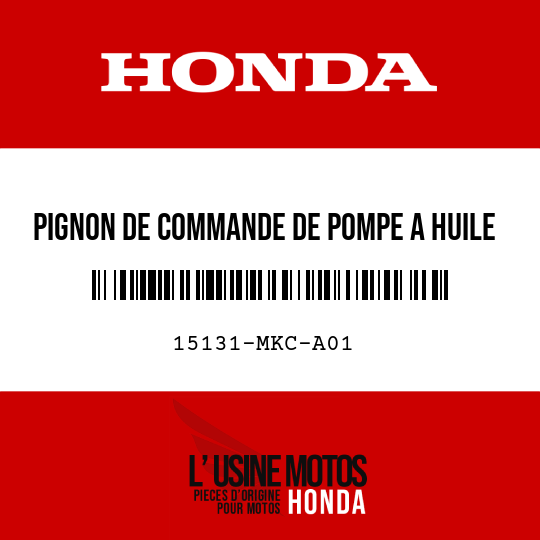 image de 15131-MKC-A01 PIGNON DE COMMANDE DE POMPE A HUILE (31T)