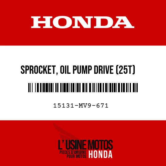 image de 15131-MV9-671 SPROCKET, OIL PUMP DRIVE (25T)