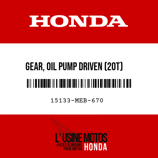 image de 15133-MEB-670 GEAR, OIL PUMP DRIVEN (20T)