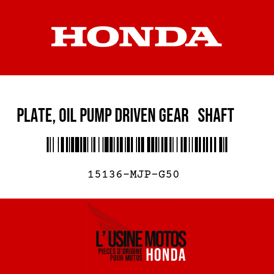 image de 15136-MJP-G50 PLATE, OIL PUMP DRIVEN GEAR   SHAFT