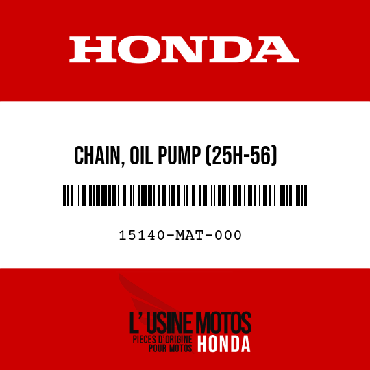 image de 15140-MAT-000 CHAIN, OIL PUMP (25H-56)