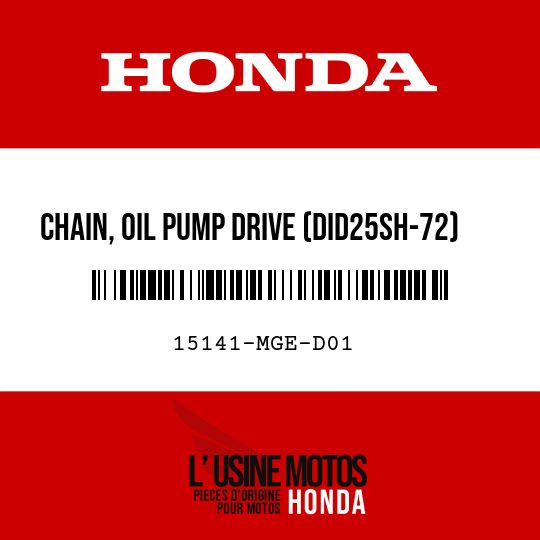 image de 15141-MGE-D01 CHAIN, OIL PUMP DRIVE (DID25SH-72)