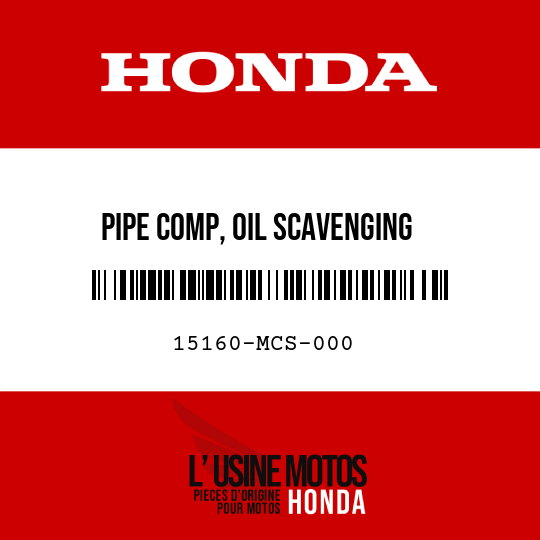 image de 15160-MCS-000 PIPE COMP, OIL SCAVENGING