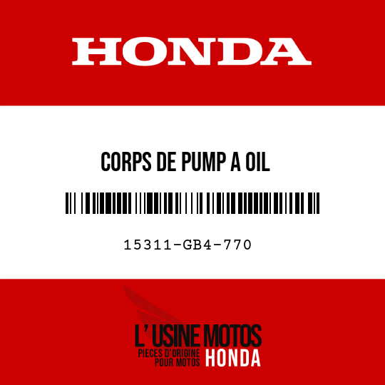 image de 15311-GB4-770 CORPS DE PUMP A OIL