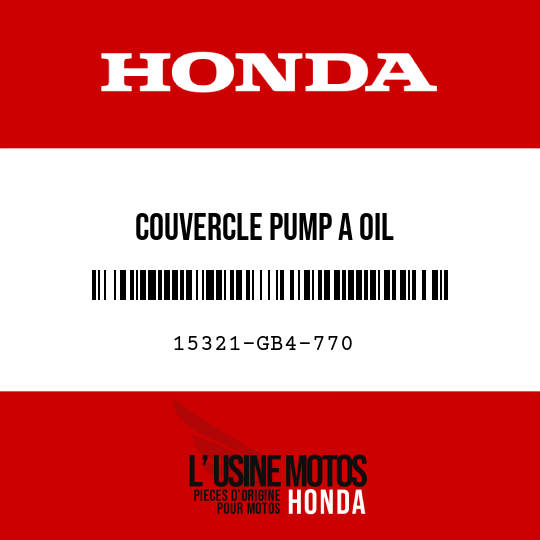 image de 15321-GB4-770 COUVERCLE PUMP A OIL