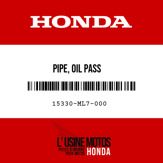 image de 15330-ML7-000 PIPE, OIL PASS
