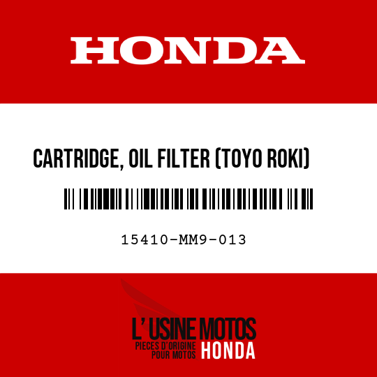 image de 15410-MM9-013 CARTRIDGE, OIL FILTER (TOYO ROKI)