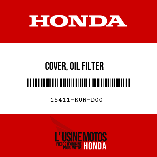 image de 15411-K0N-D00 COVER, OIL FILTER