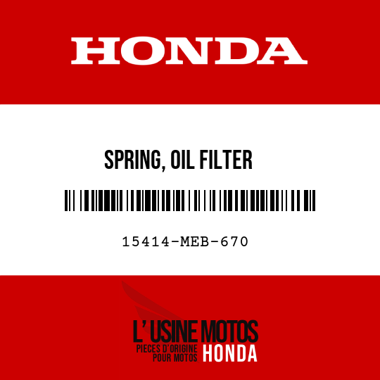image de 15414-MEB-670 SPRING, OIL FILTER