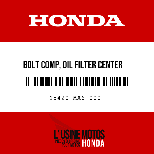 image de 15420-MA6-000 BOLT COMP, OIL FILTER CENTER