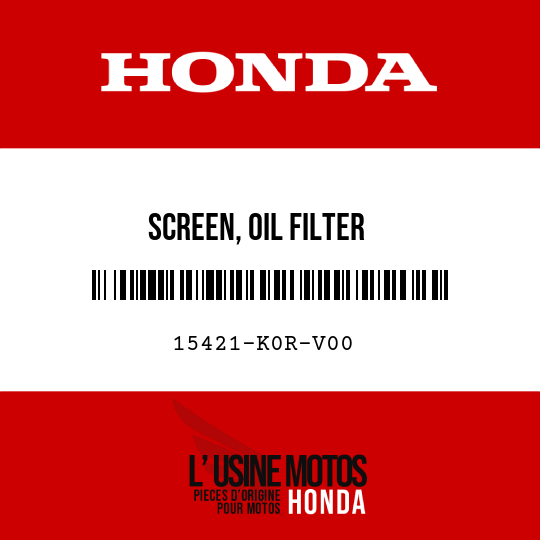 image de 15421-K0R-V00 SCREEN, OIL FILTER