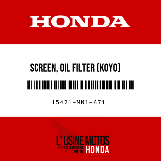 image de 15421-MN1-671 SCREEN, OIL FILTER (KOYO)