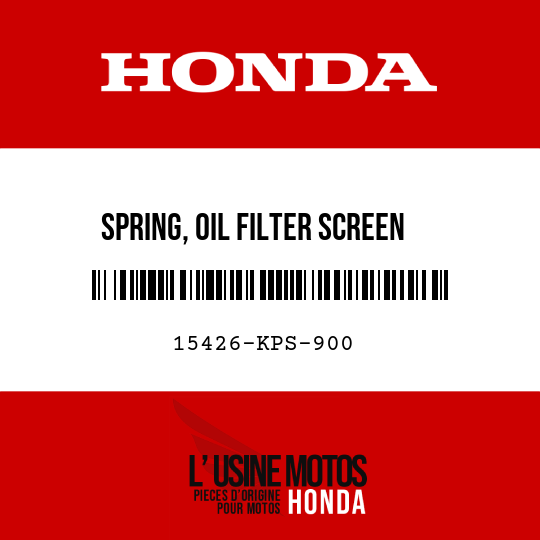image de 15426-KPS-900 SPRING, OIL FILTER SCREEN