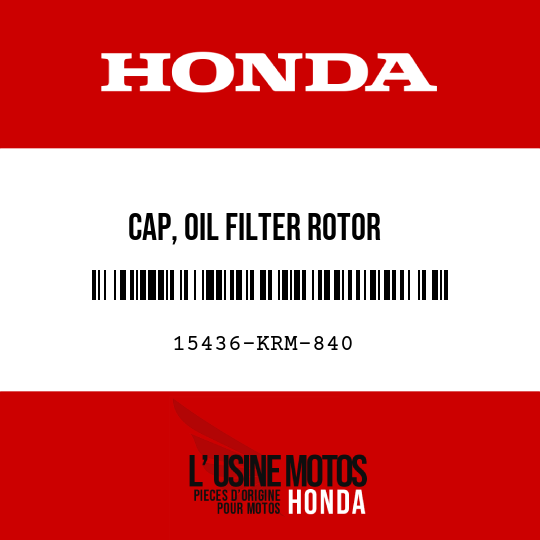 image de 15436-KRM-840 CAP, OIL FILTER ROTOR