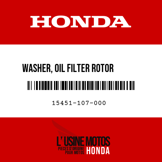 image de 15451-107-000 WASHER, OIL FILTER ROTOR      LOCKING