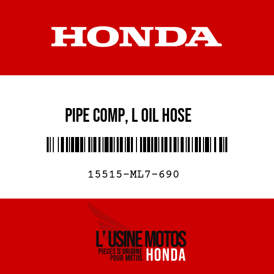 image de 15515-ML7-690 PIPE COMP, L OIL HOSE